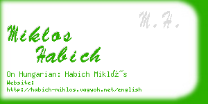 miklos habich business card